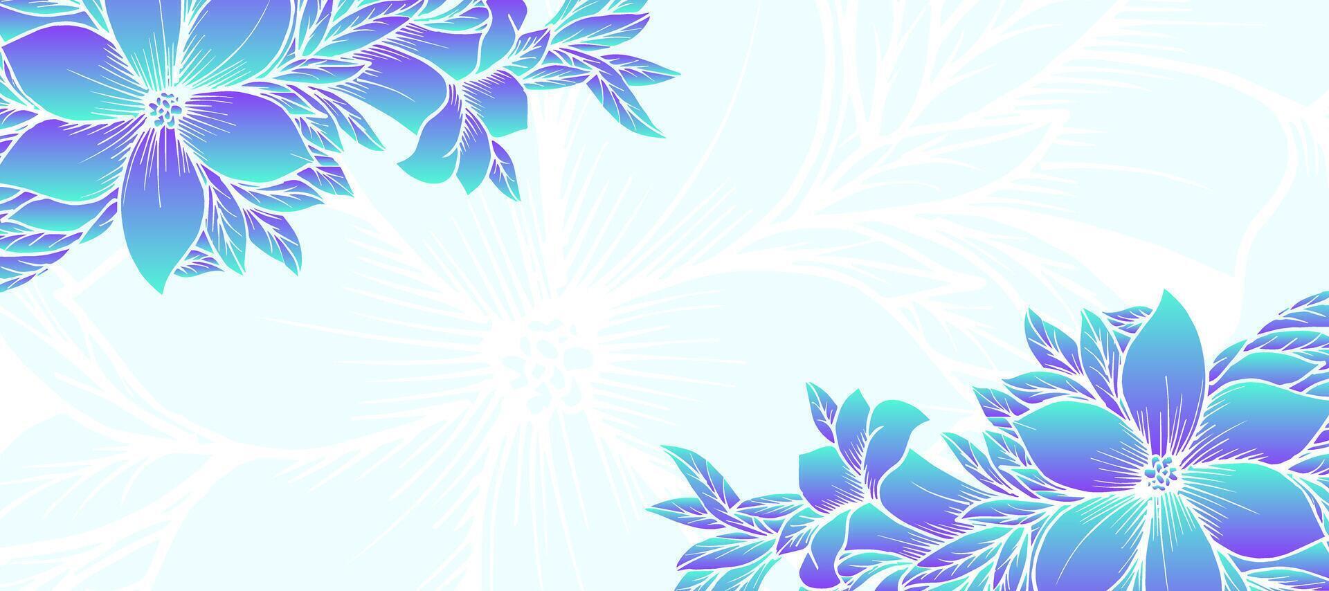 azul loto flora florecer decorativo diseño antecedentes vector