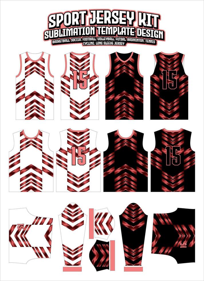 chevron red speed Jersey Apparel Sports Wear Sublimation pattern vector