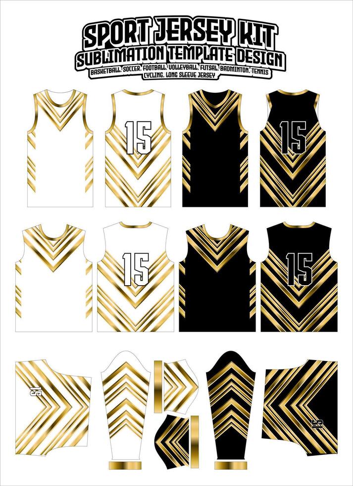 gold geometric chevron Jersey Apparel Sports Wear Sublimation pattern vector