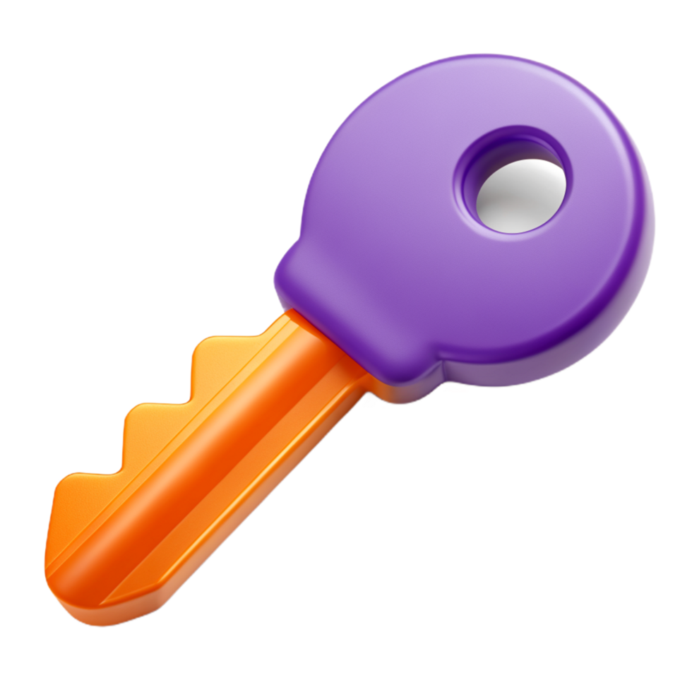 AI generated 3D Business key png
