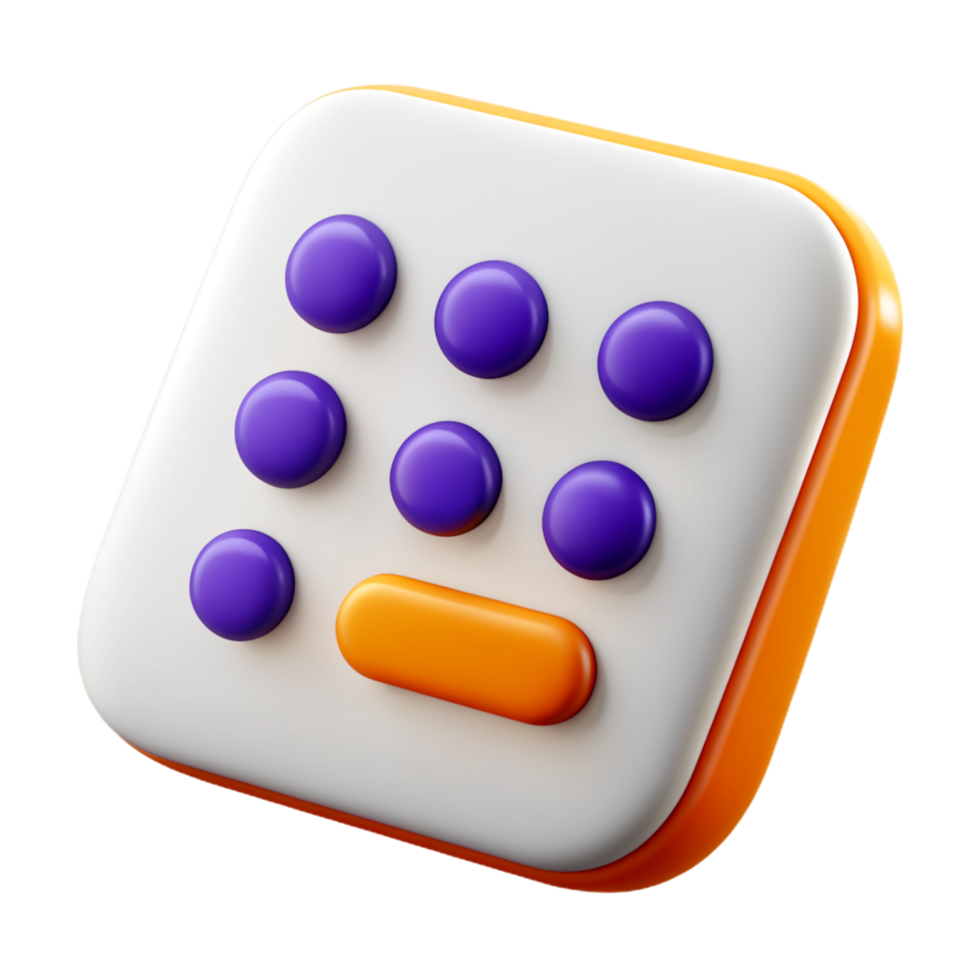 AI generated 3D Business Calculator png