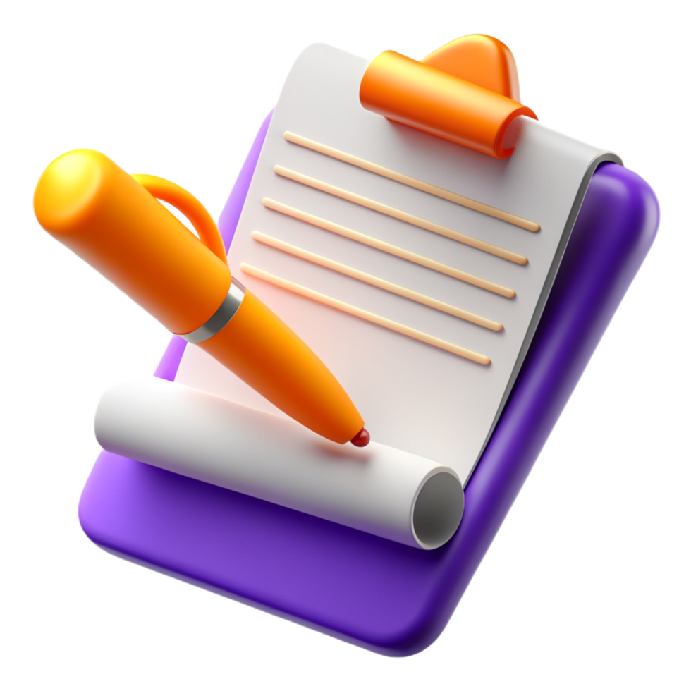 AI generated 3D Business contract png