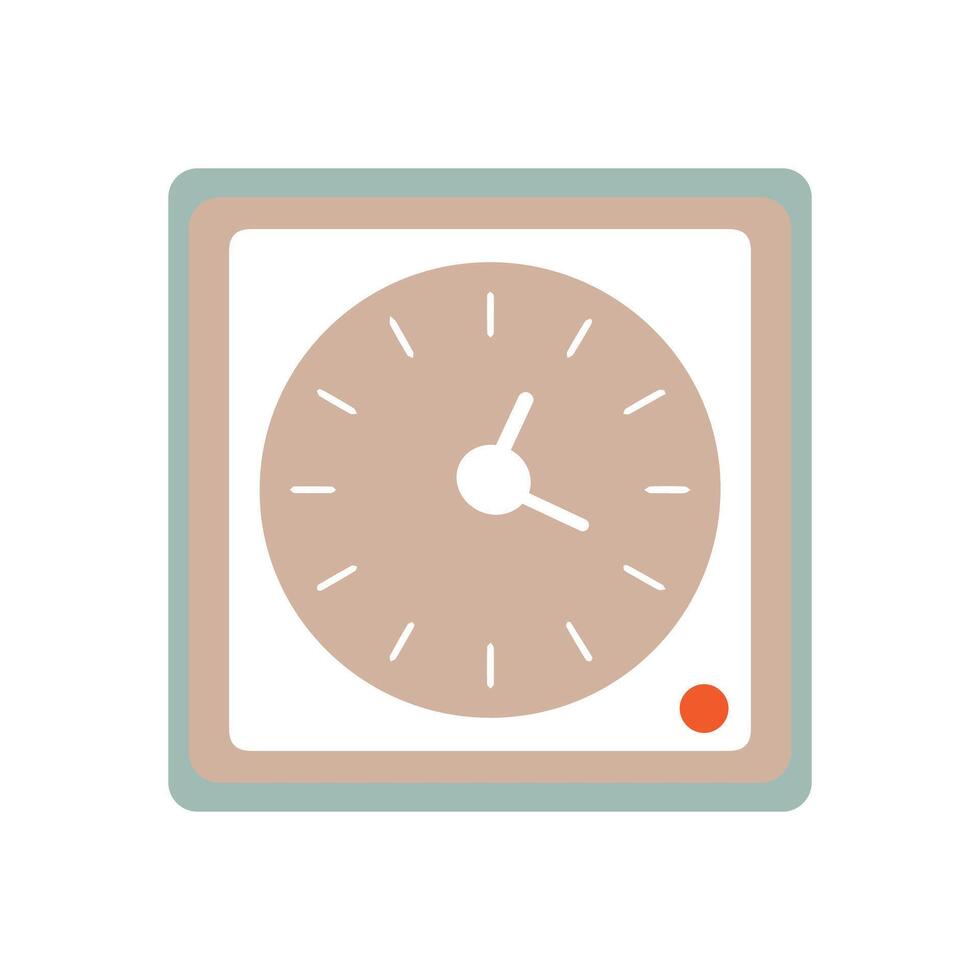 Clock flat style, Clock icon watches vector illustration. Alarm clock icon. Flat design style. Simple icon on white backround, Web site page and mobile app design element