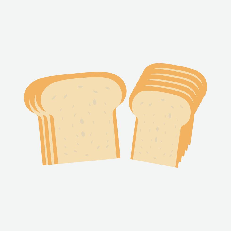Sandwich with fried egg and bread toast, collection of wheat sandwiches vector illustration, with butter, fried eggs, cheese, Breakfast concept toast. Slices of toast. Flat design style.