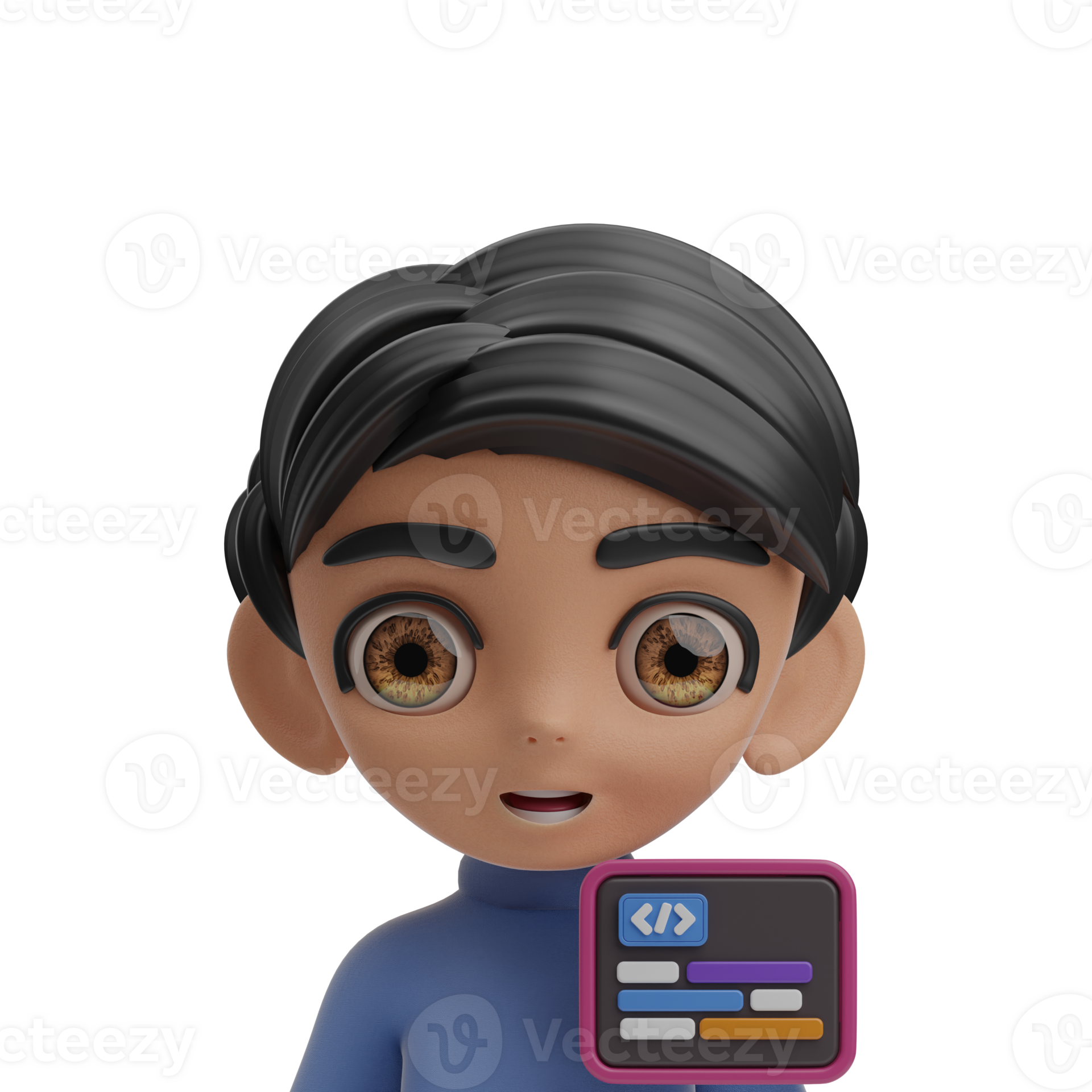 programmer male Avatar illustration 3D 39201378 PNG