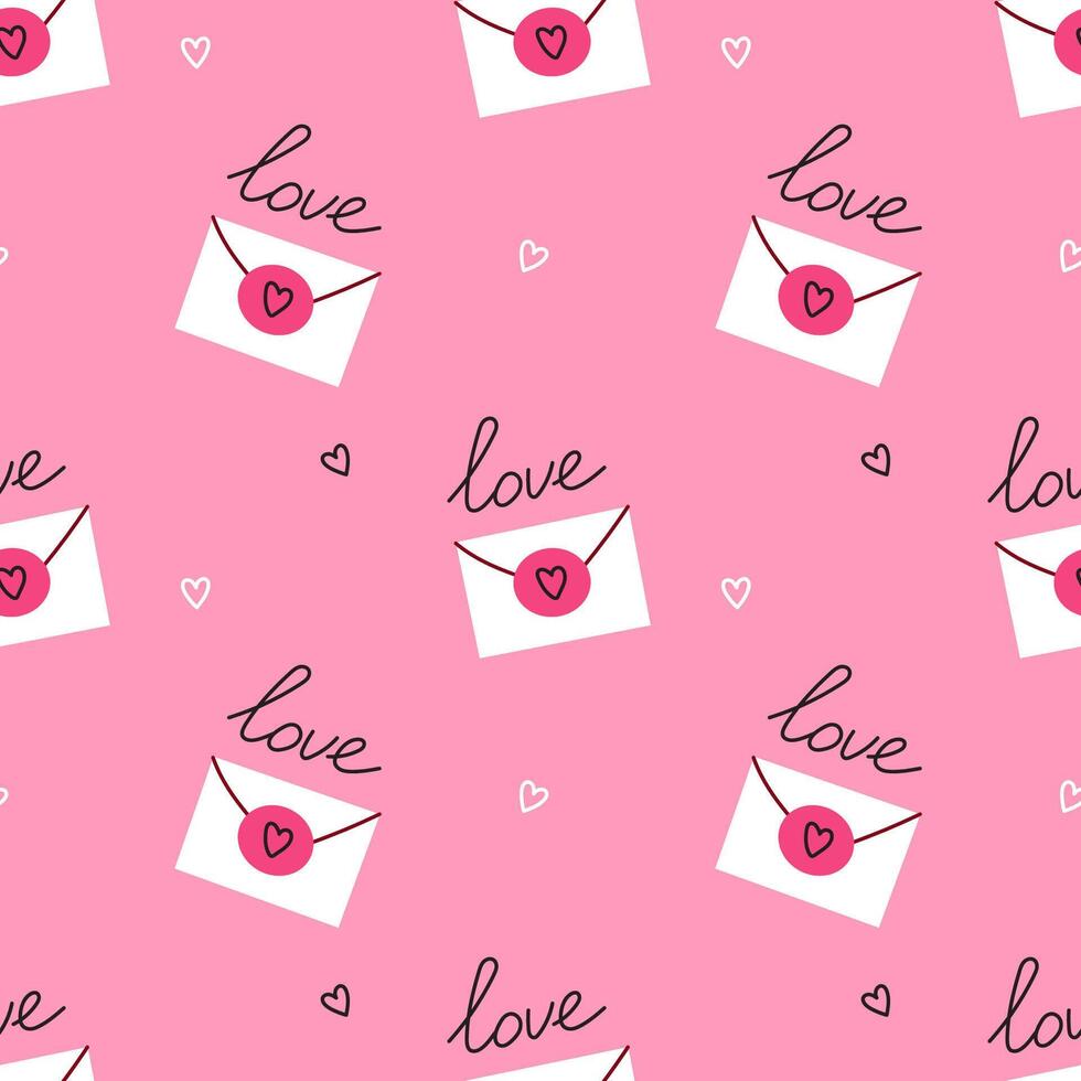 Seamless St Valentine Day pattern vector