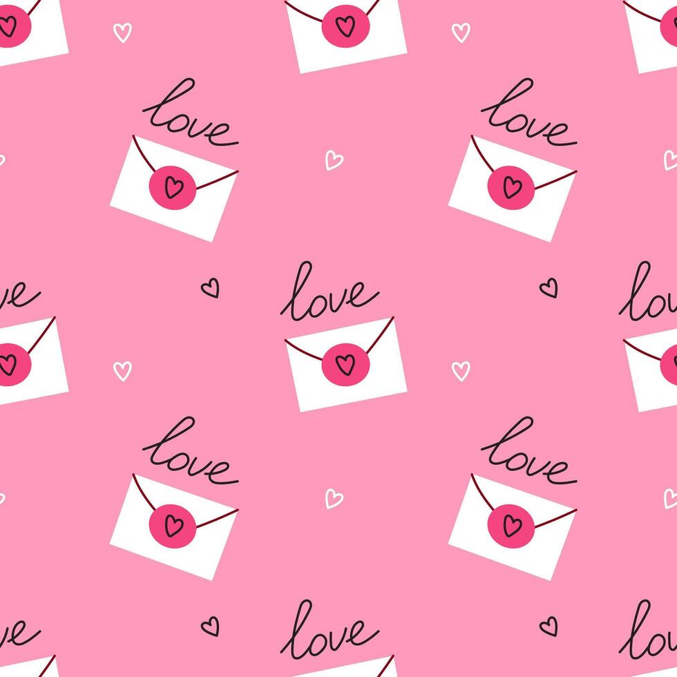 Seamless St Valentine Day pattern vector