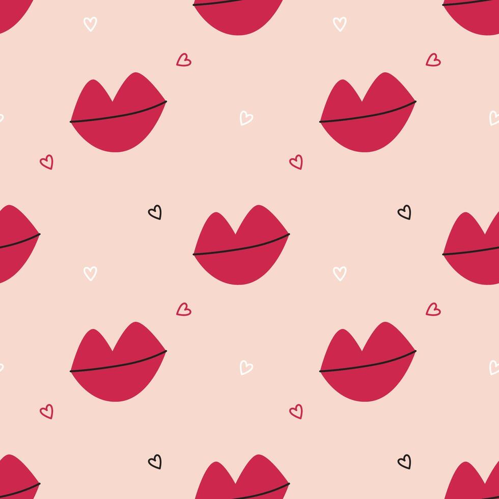 Seamless St Valentine Day pattern vector