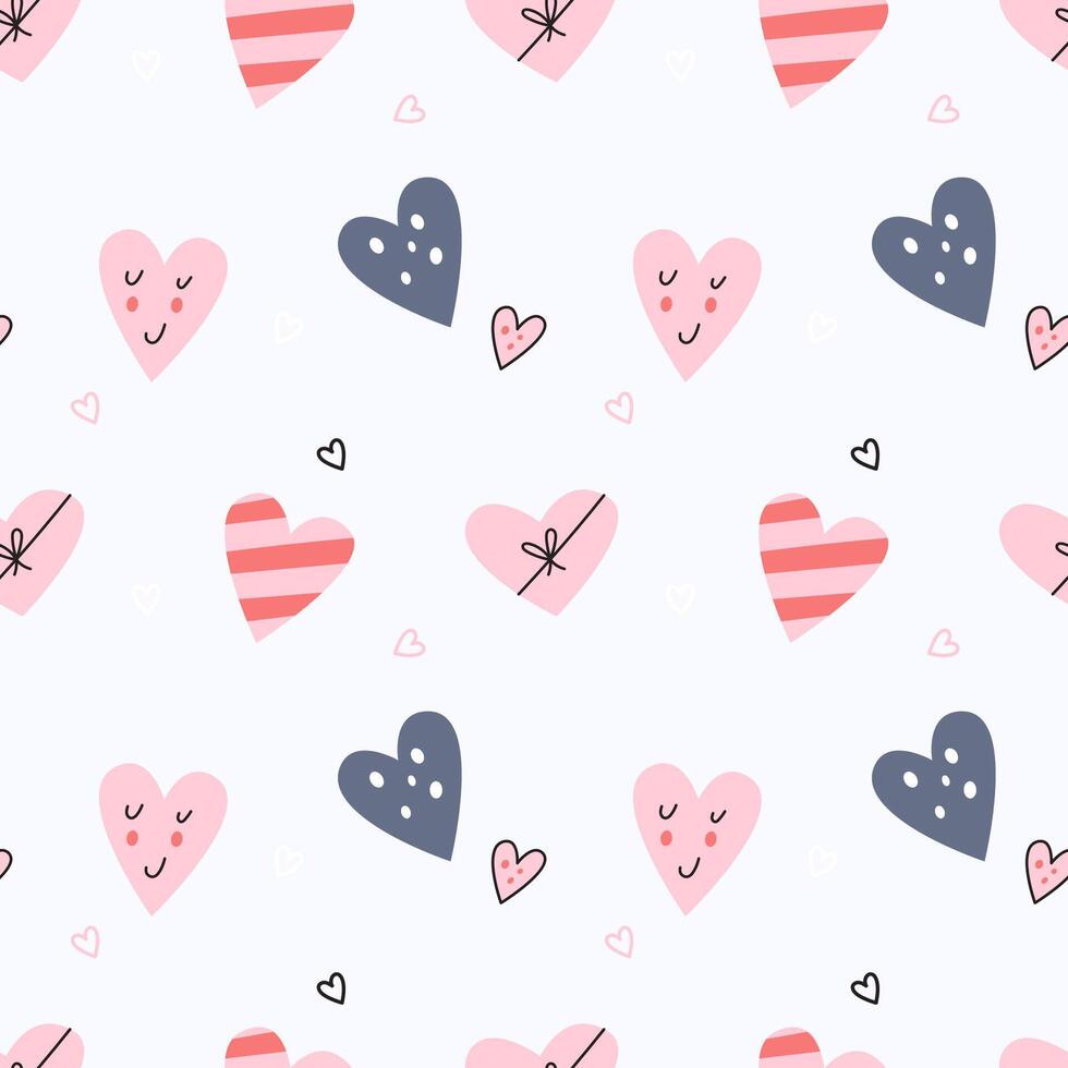 Seamless St Valentine Day pattern vector