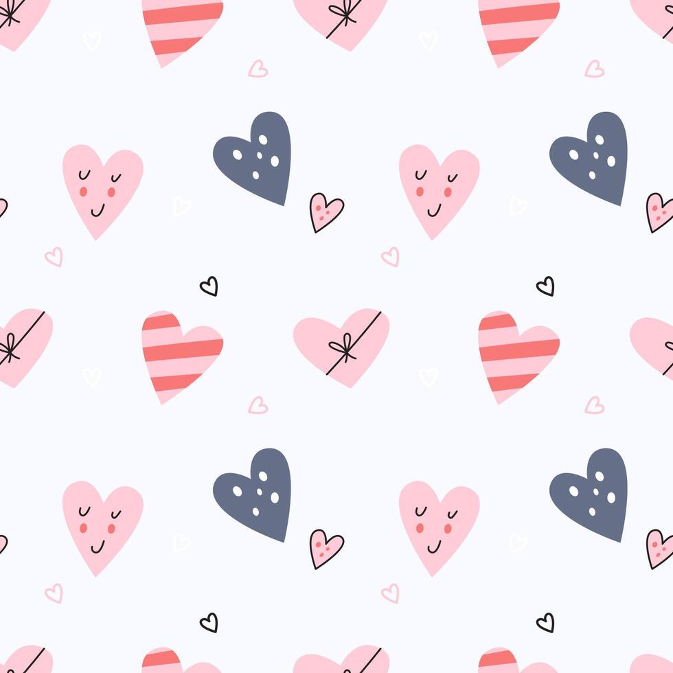 Seamless St Valentine Day pattern vector