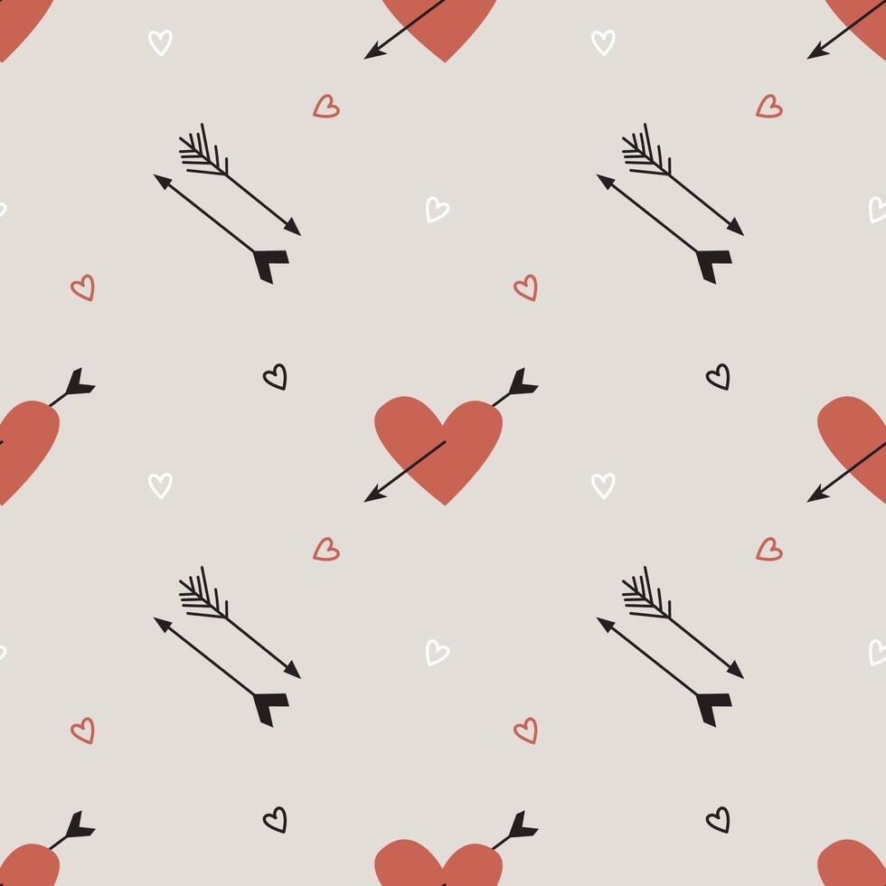 Seamless St Valentine Day pattern vector