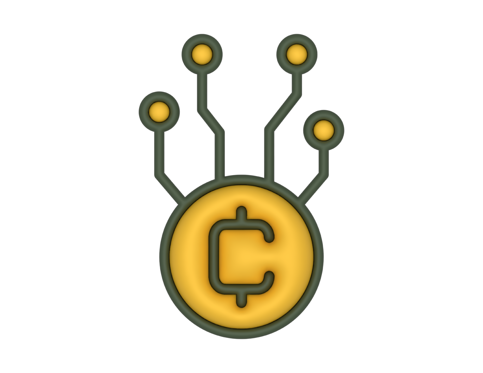 a 3d Cryptocurrency Coin on a transparent background 39201445 PNG