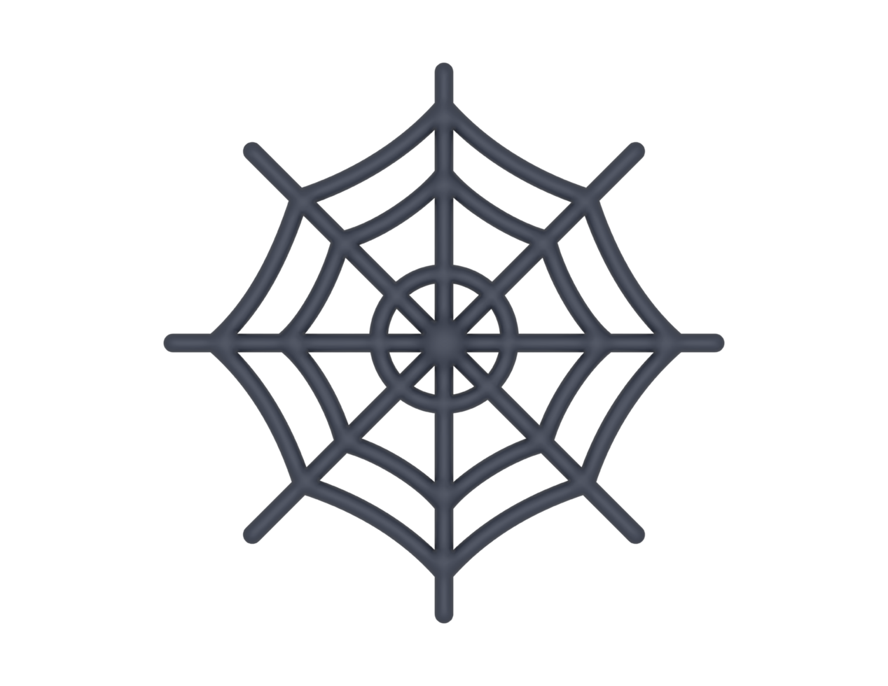 a 3d Halloween Spider Web on a transparent background png