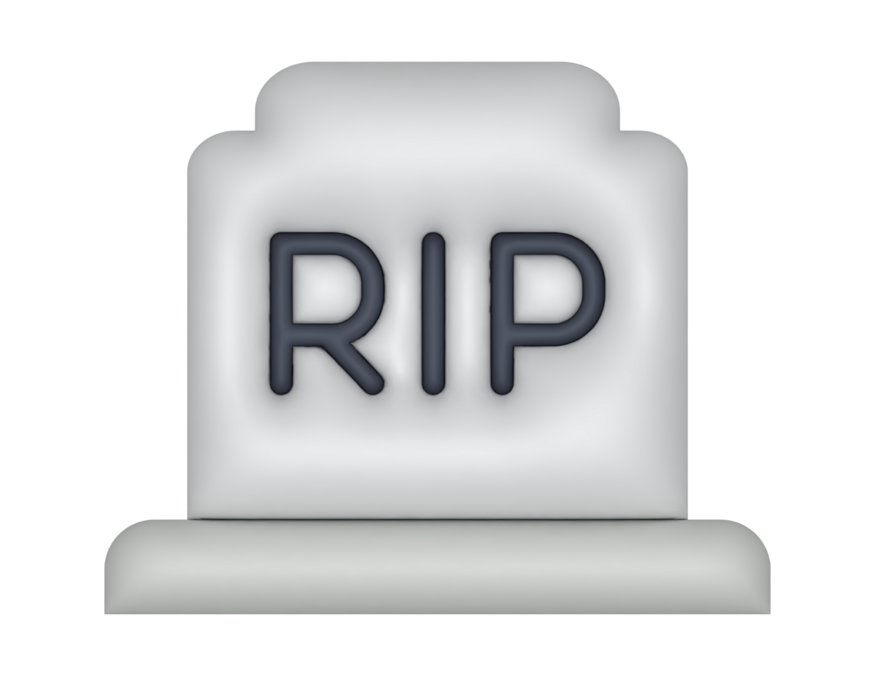a 3d Halloween RIP on a transparent background png
