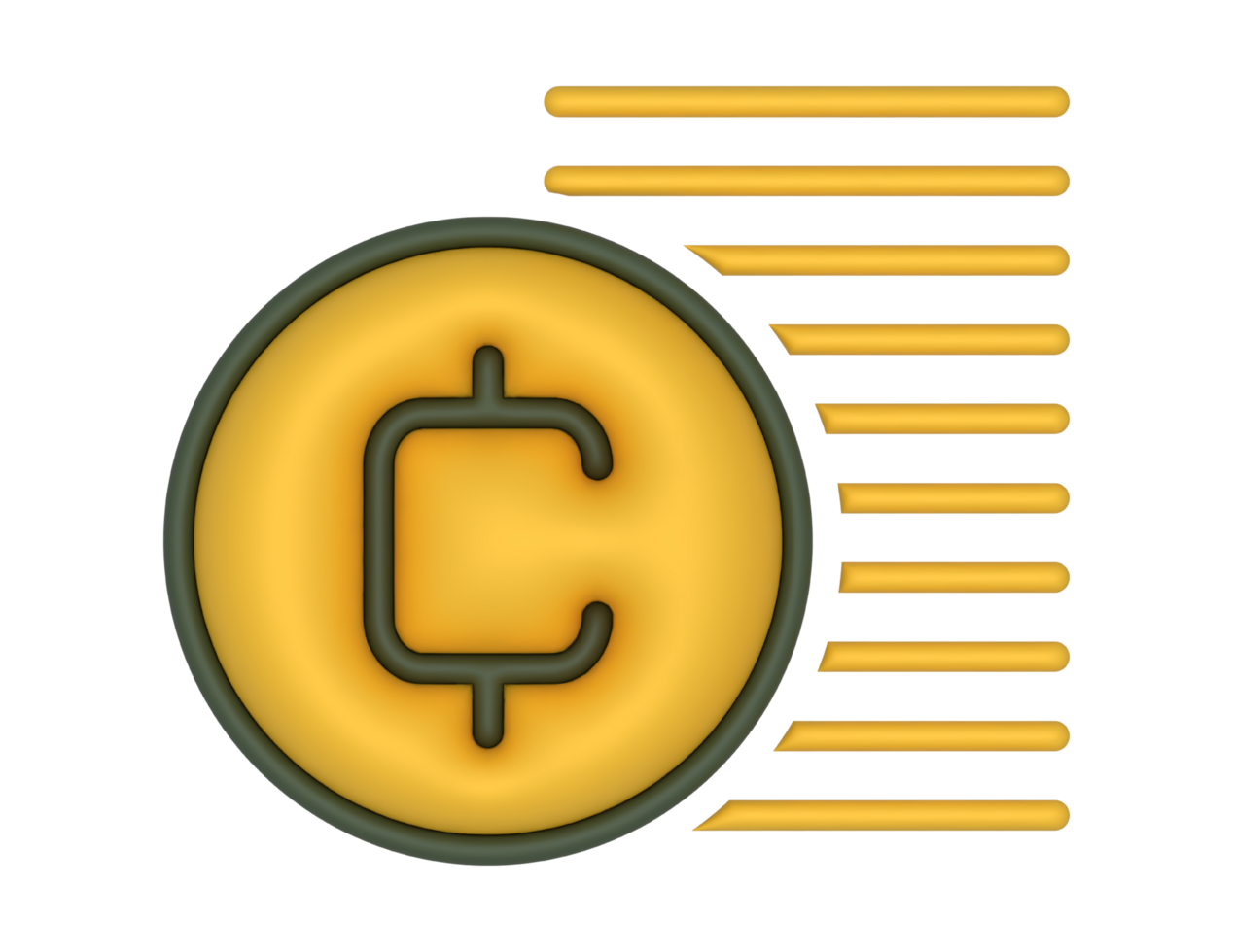 a 3d Cryptocurrency Coins on a transparent background png