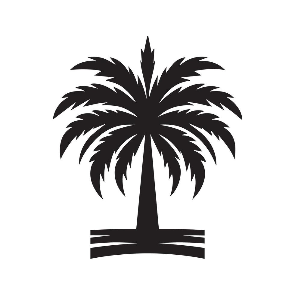 palm tree logo element, palm tree logo template, palm tree logo vector illustration