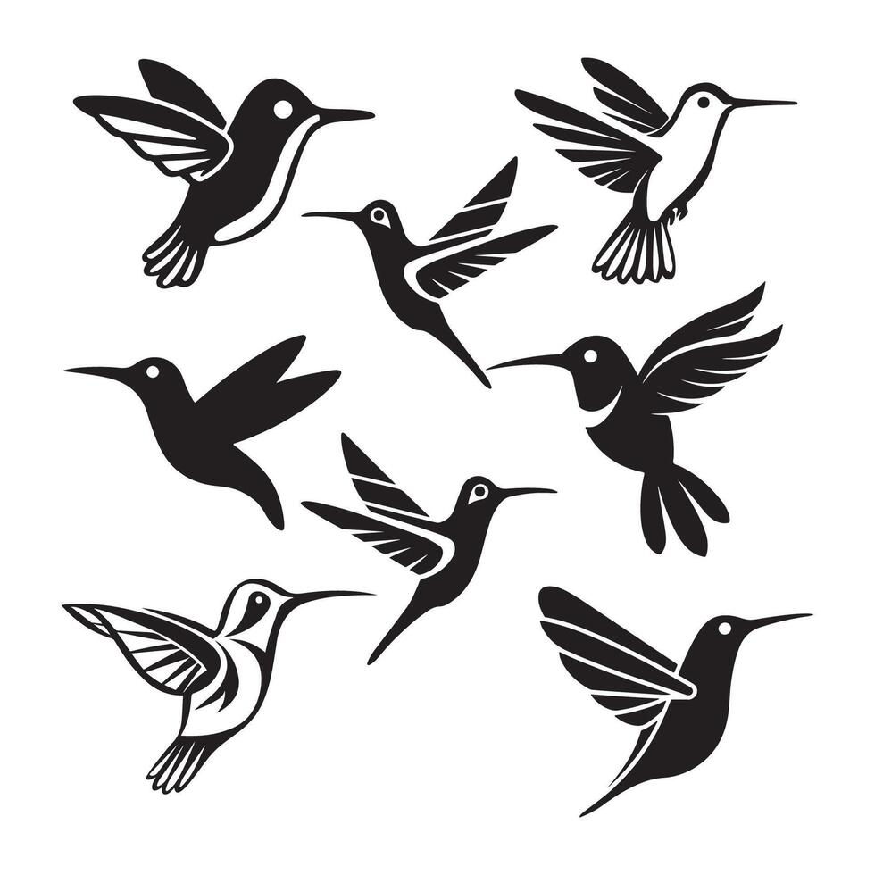 mano dibujado pájaro silueta ilustración vector