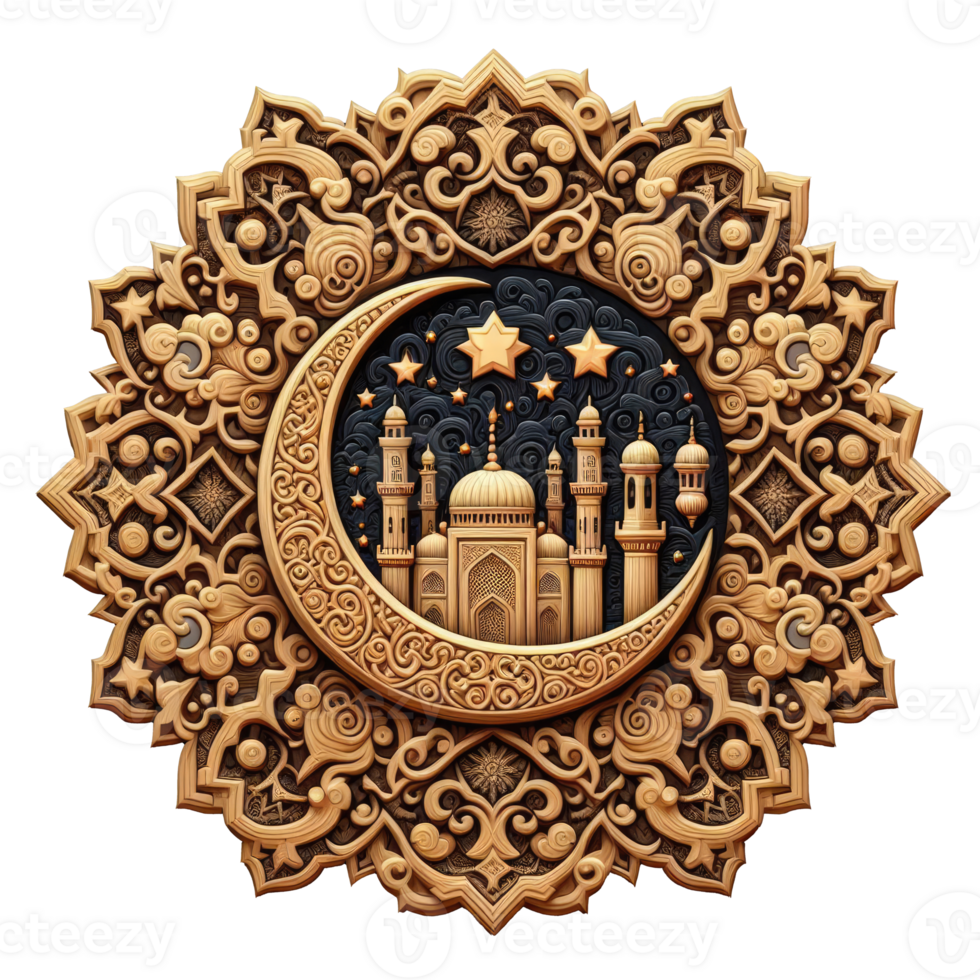 AI generated islamic symbol and logo representing the festive spirit of islamic event and celebration png