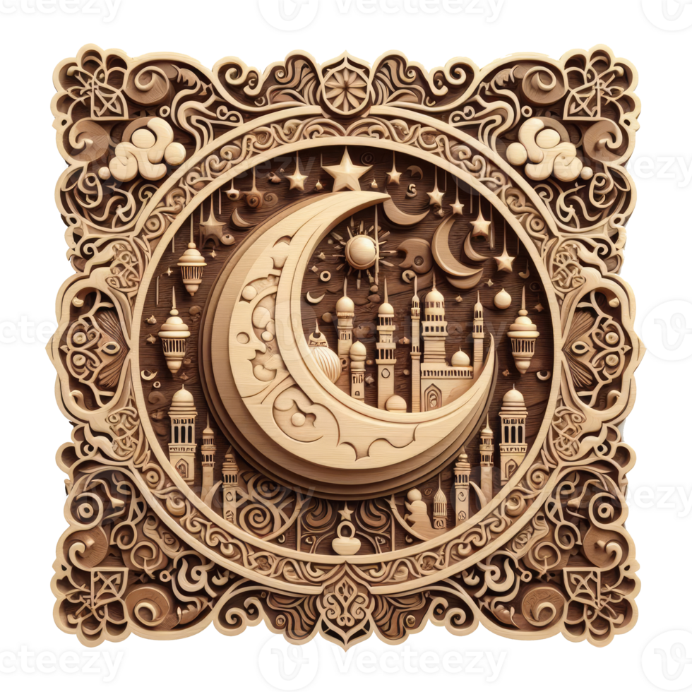 AI generated islamic symbol and logo representing the festive spirit of islamic event and celebration png
