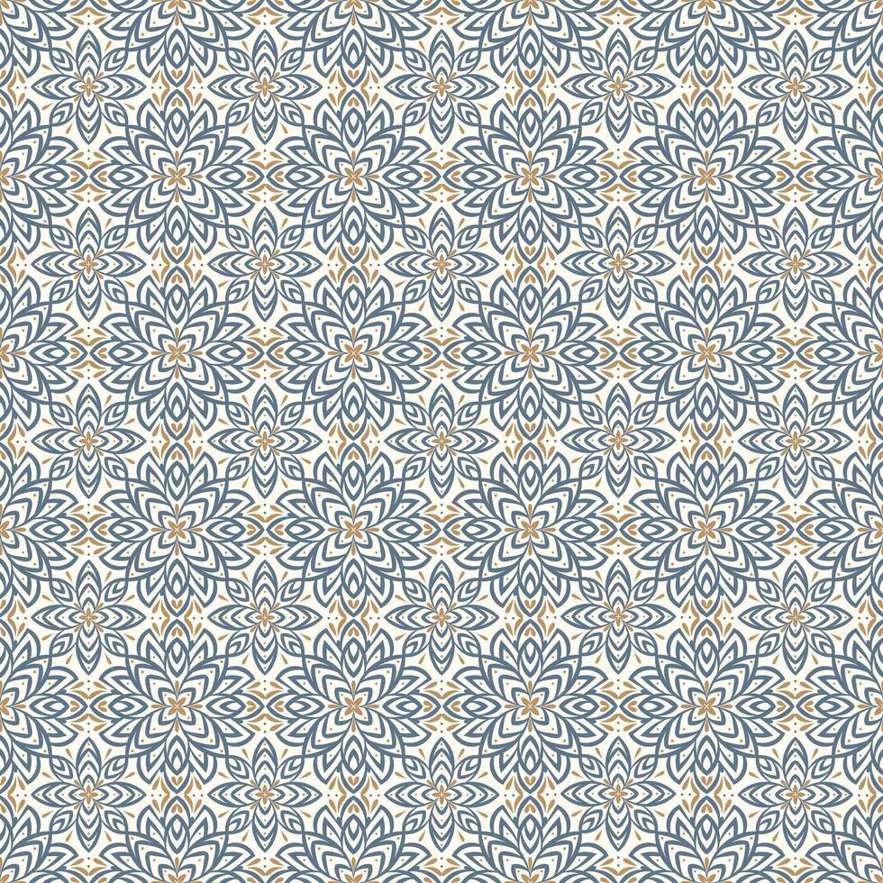 Seamless abstract pattern with ornaments for silk scarf, ceramic tiles, wallpaper, fabric, textile. Mandala geometric background in oriental style. vector