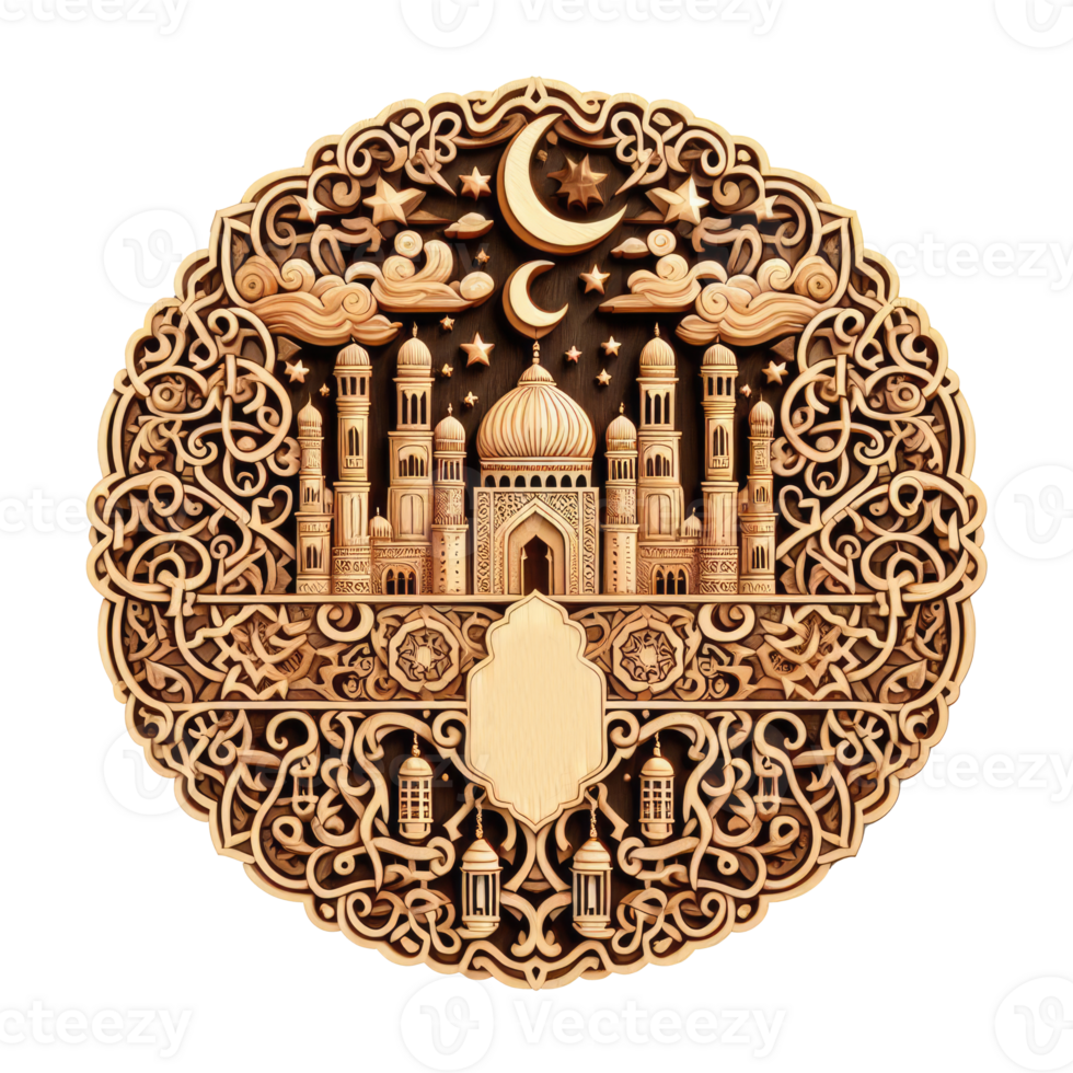 ai généré islamique symbole et logo représentant le de fête esprit de islamique un événement et fête png