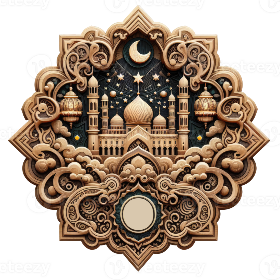 AI generated islamic symbol and logo representing the festive spirit of islamic event and celebration png