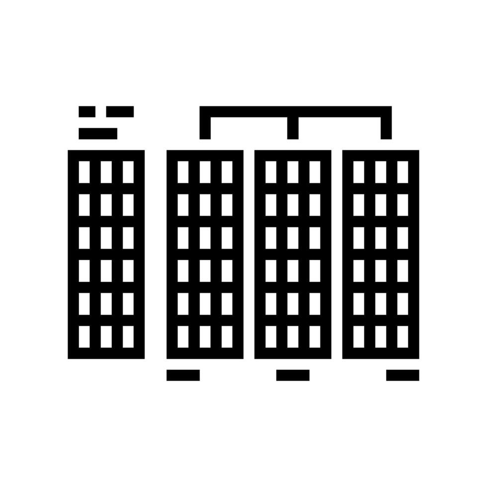 radix sort algorithm line icon vector illustration