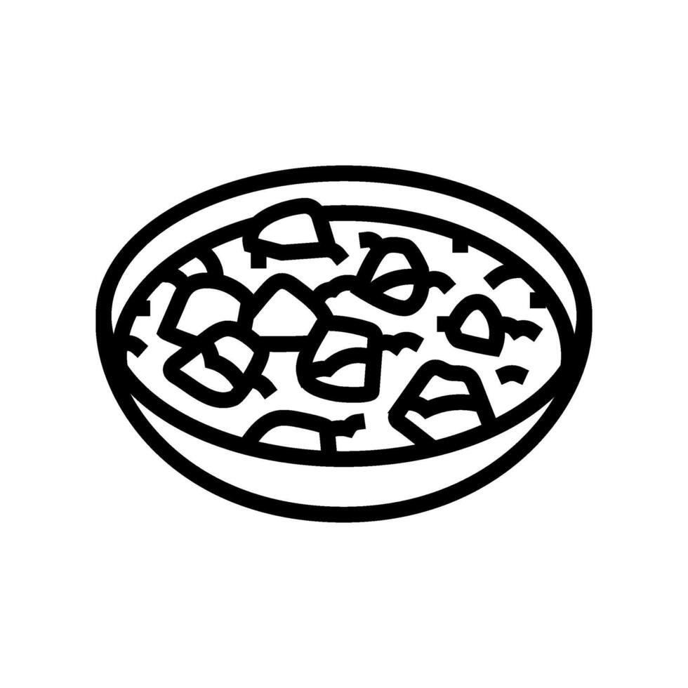 palak paneer indian cuisine line icon vector illustration