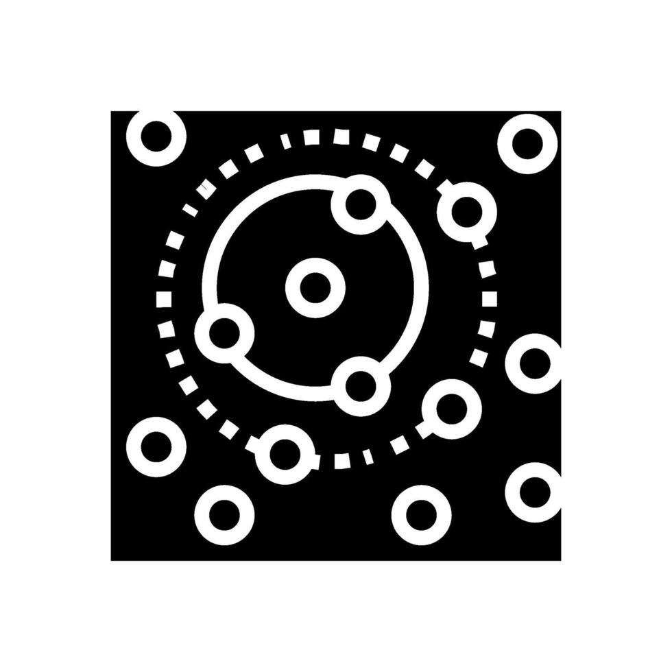 k nearest neighbors knn algorithm glyph icon vector illustration