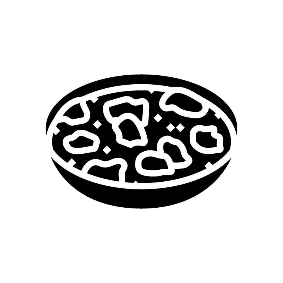 vindaloo curry indio cocina glifo icono vector ilustración