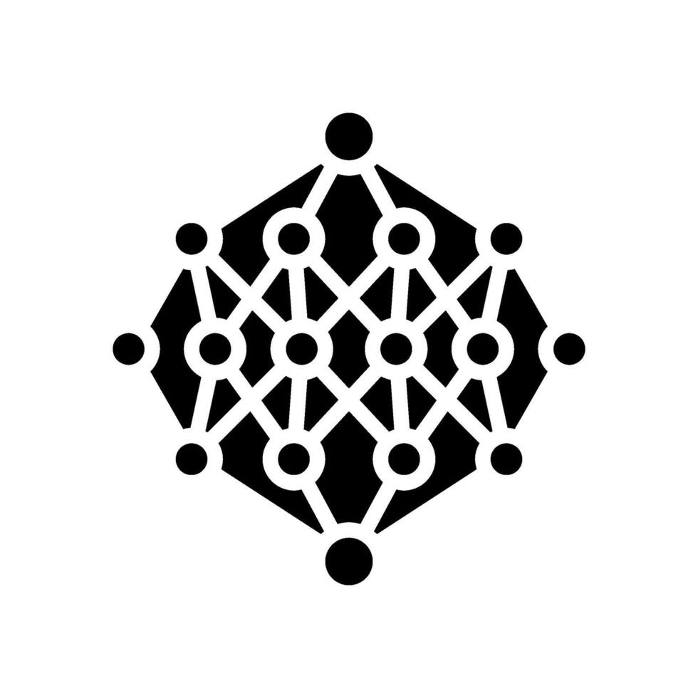 apriori algorithm glyph icon vector illustration