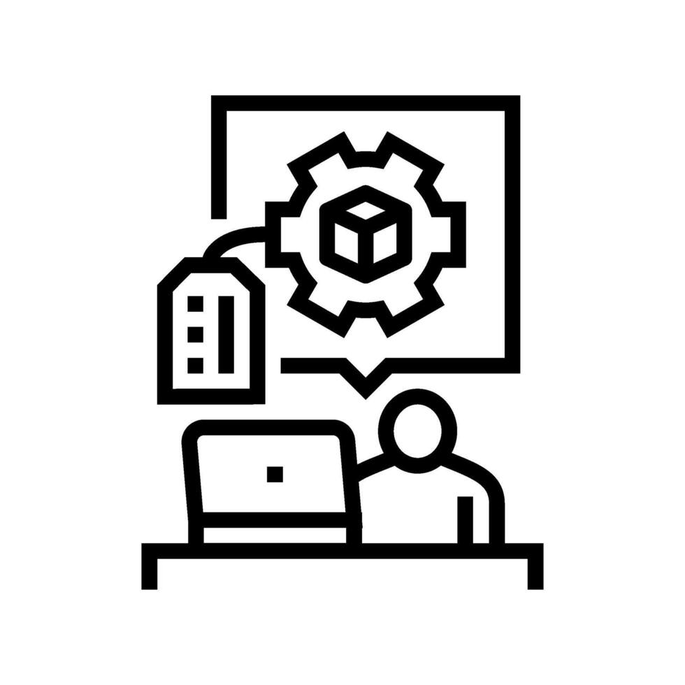 digital product creation line icon vector illustration