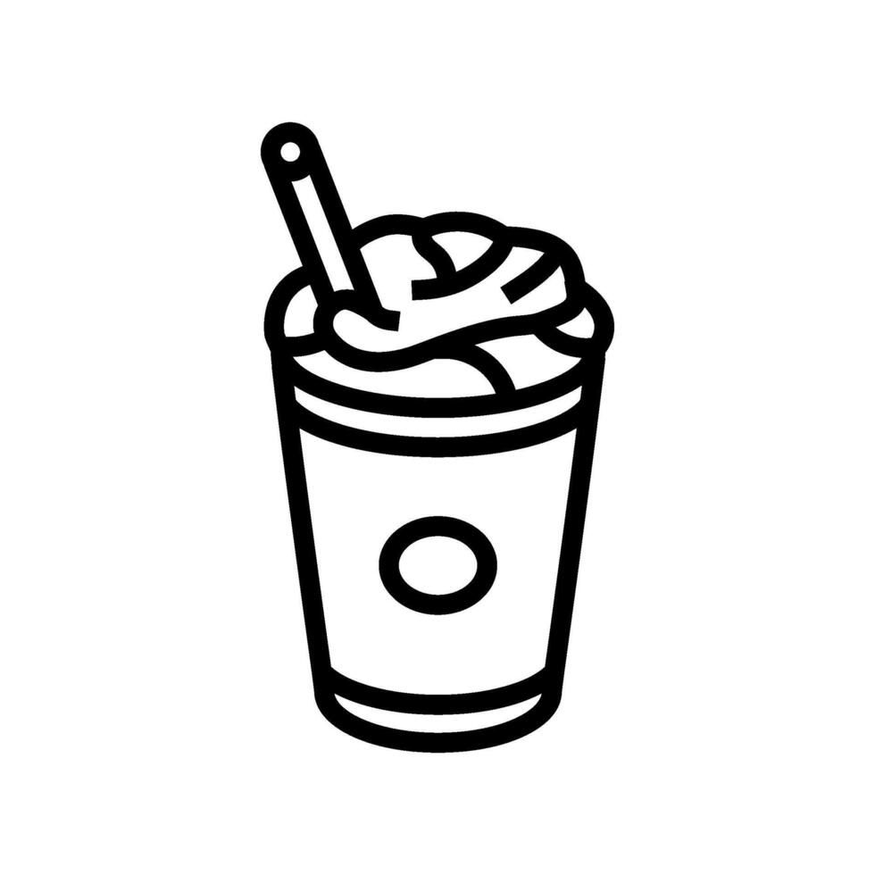smoothie fast food line icon vector illustration