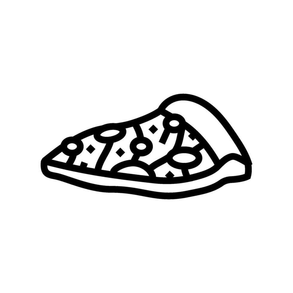 Pizza rápido comida línea icono vector ilustración