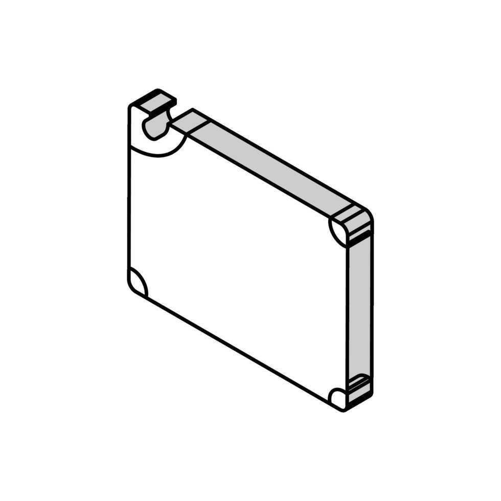 cutting board isometric icon vector illustration