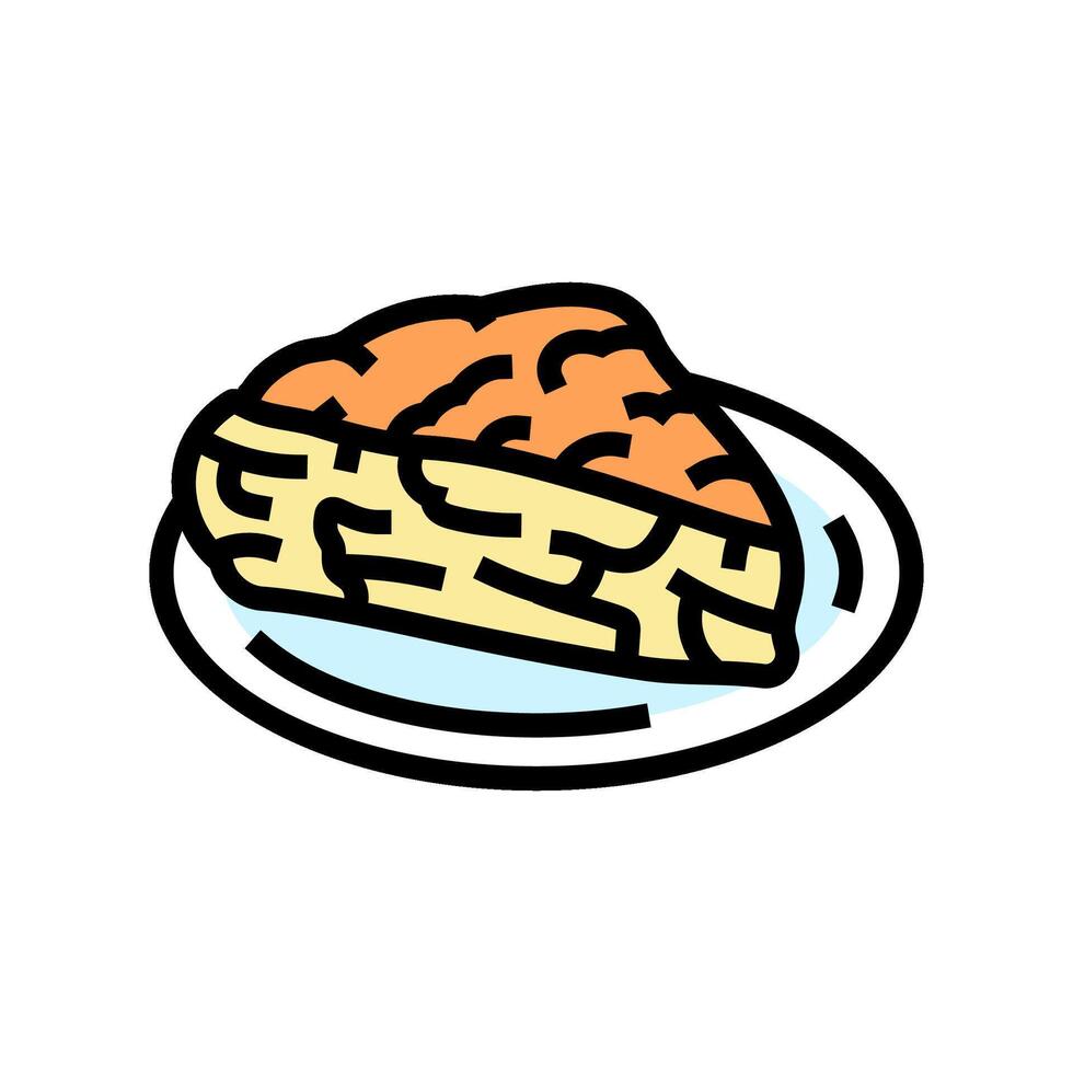 tortilla española Español cocina color icono vector ilustración