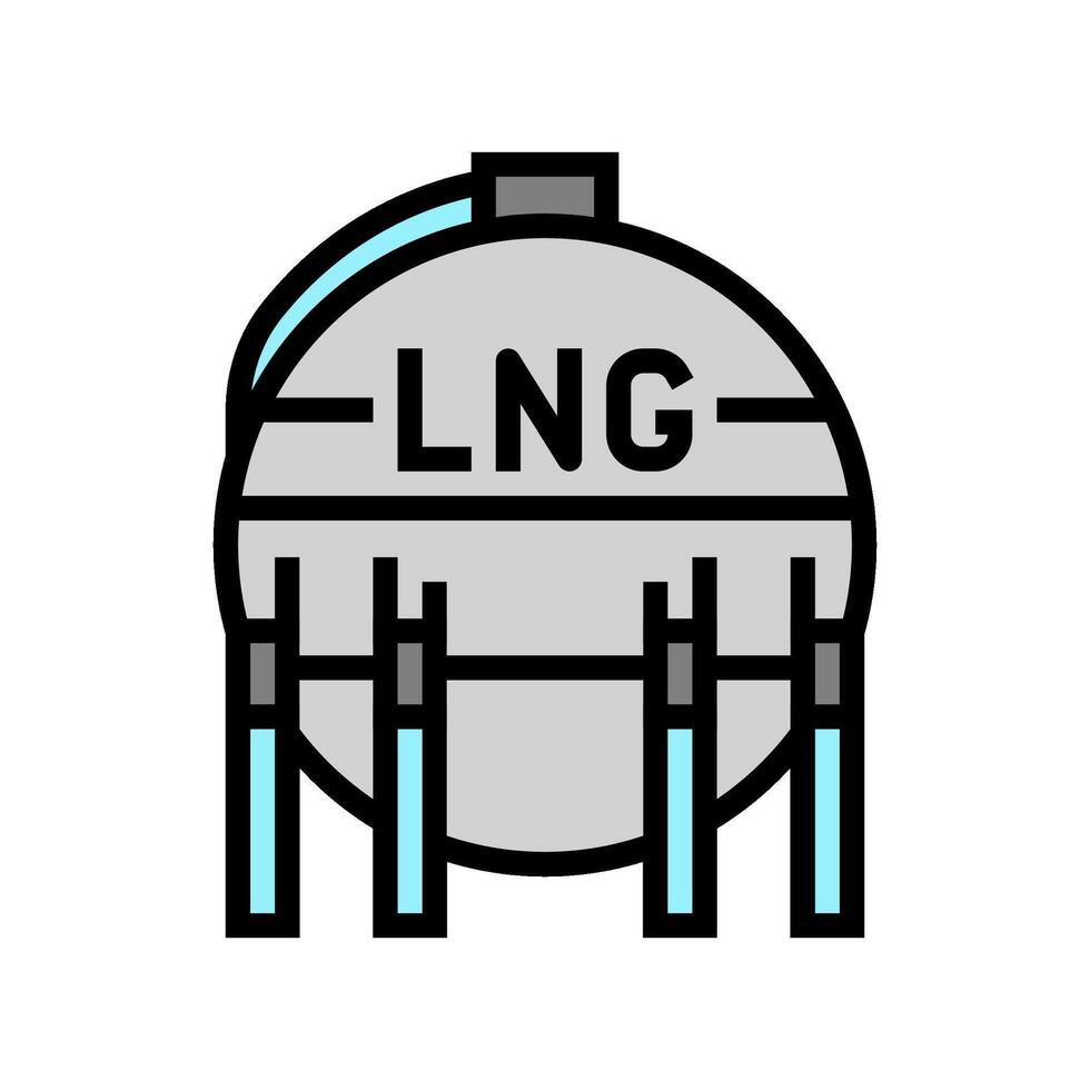 liquefied natural gas lng color icon vector illustration