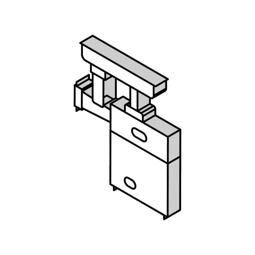 meat grinder chopper isometric icon vector illustration