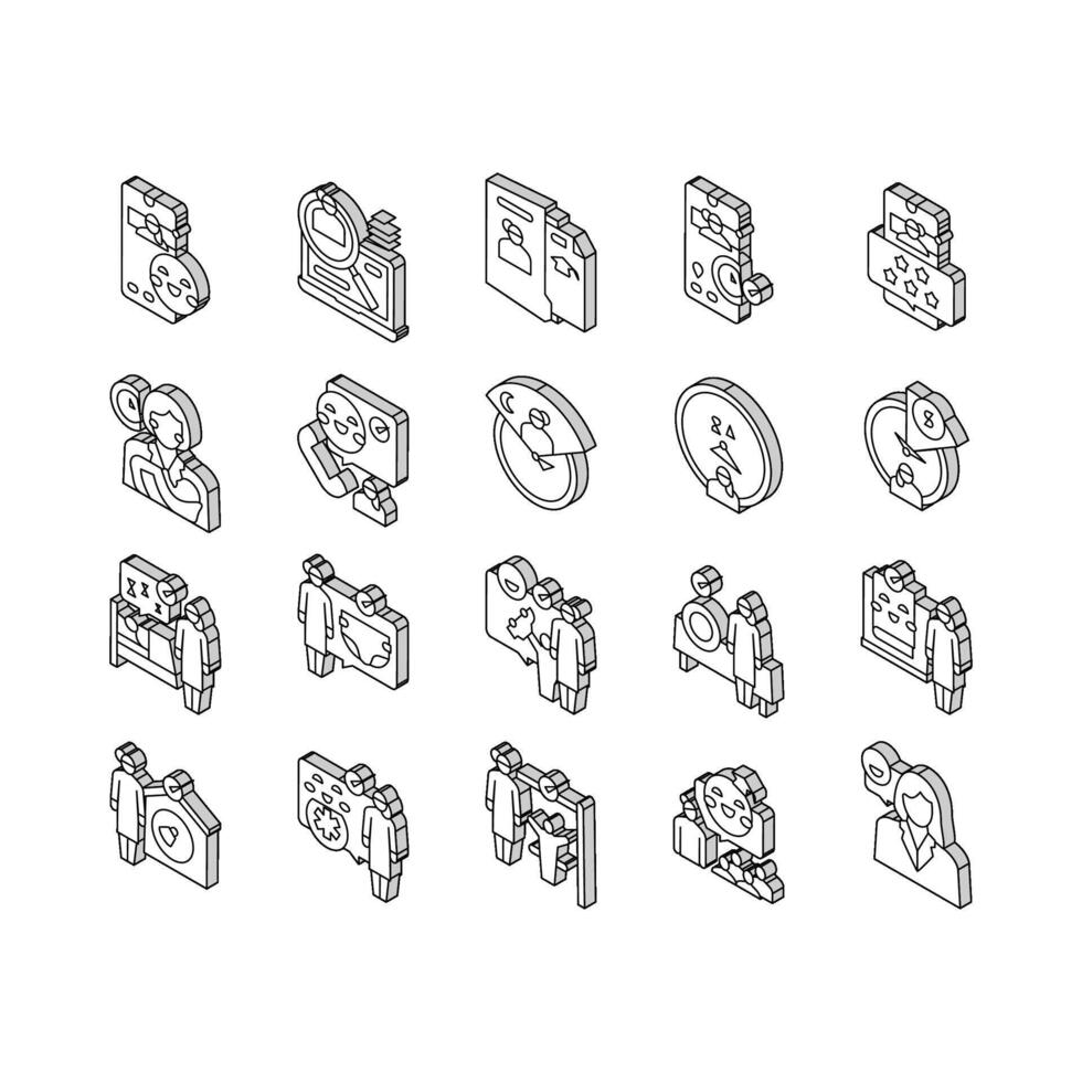 Baby Sitting Work Occupation isometric icons set vector