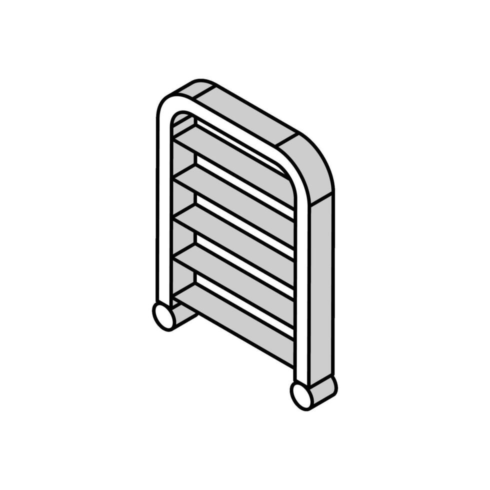 meat department rack isometric icon vector illustration