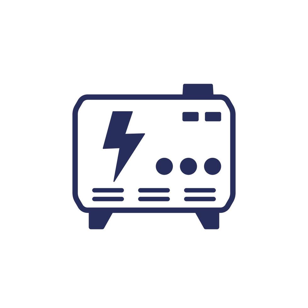 portable power generator icon on white vector