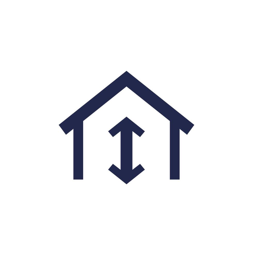 ceiling height icon, vector pictogram