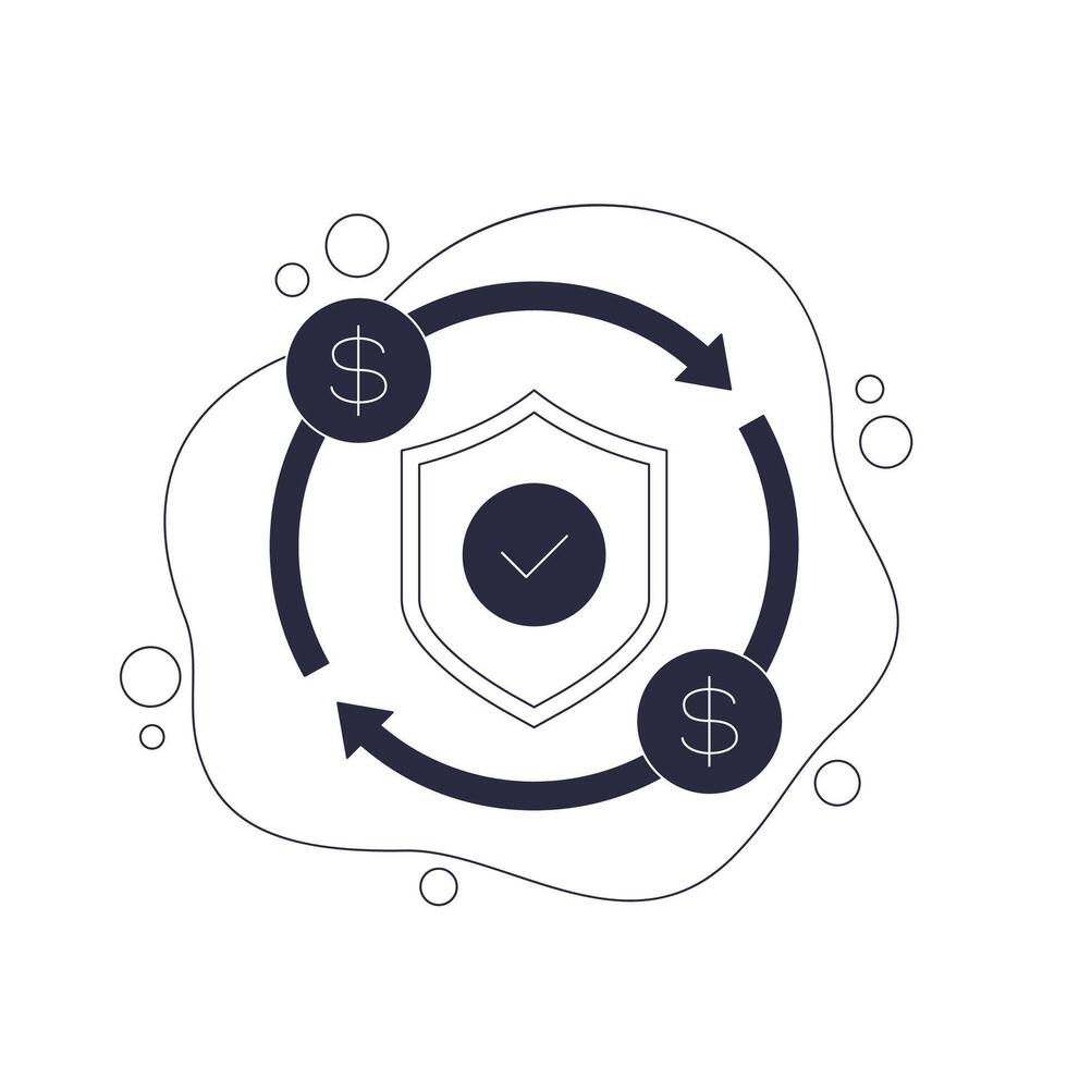 insurance claim money vector icon