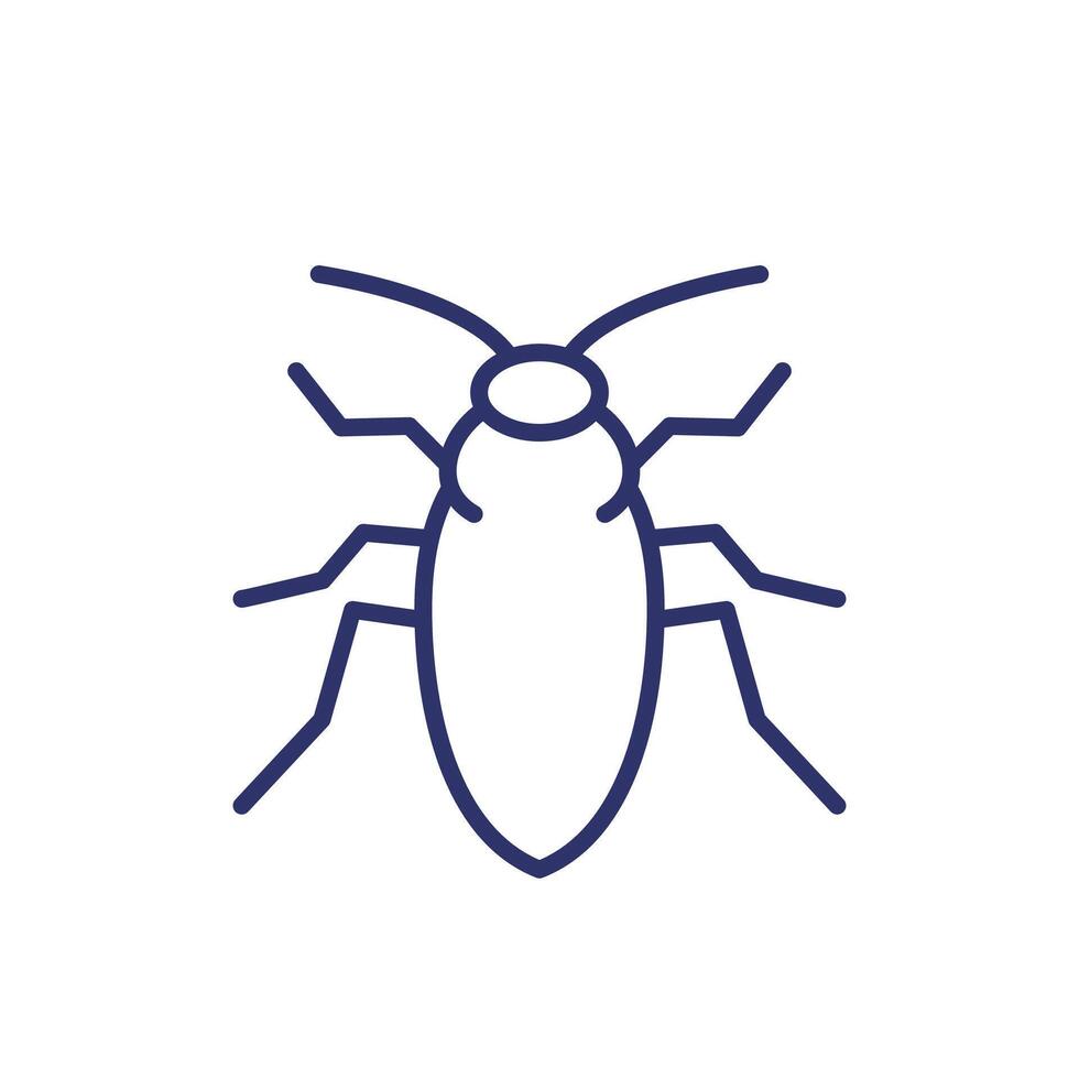 cockroach or roach line icon vector