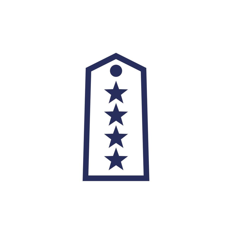 Military ranks insignia on white, vector