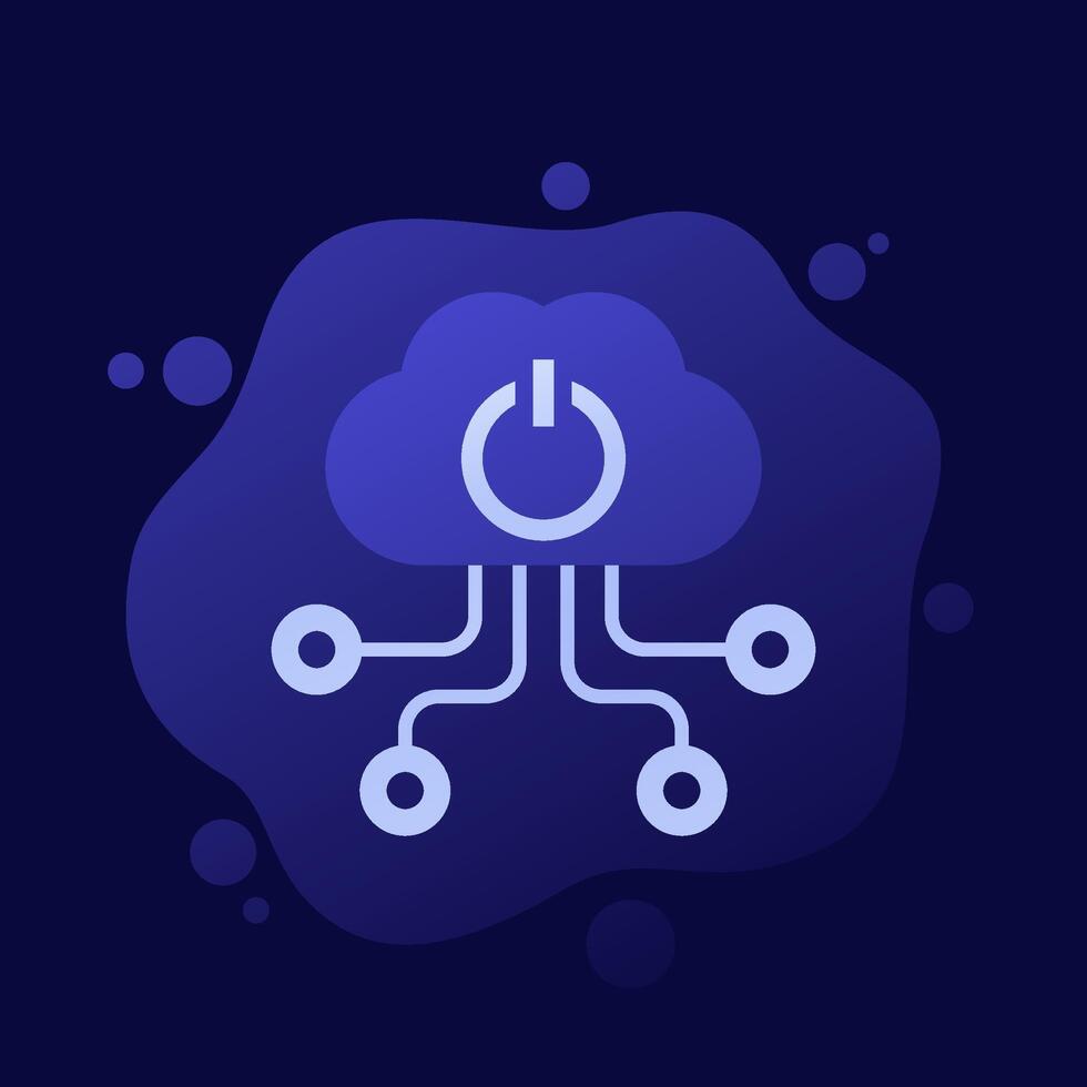 borde informática tecnologías icono con un nube, vector diseño