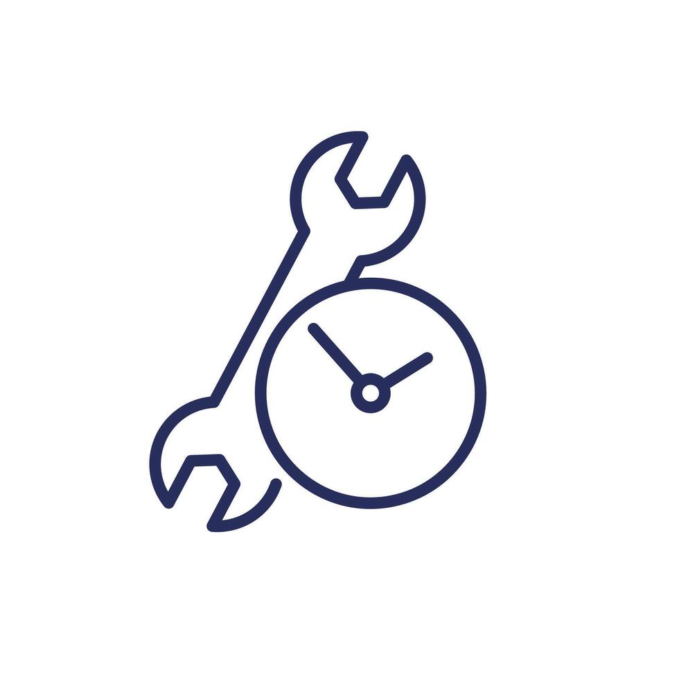 fast repair line icon on white vector