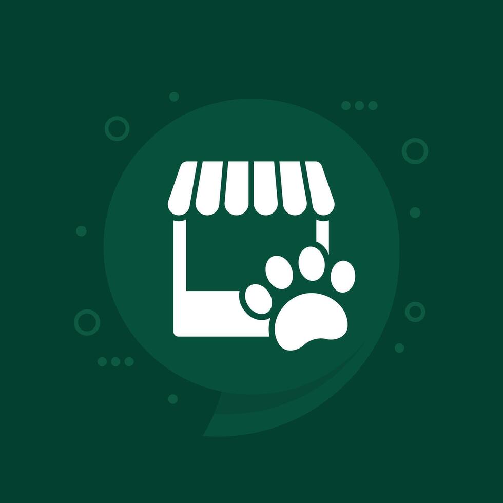 pet store or shop vector icon