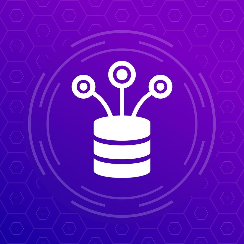 data sources icon for web vector