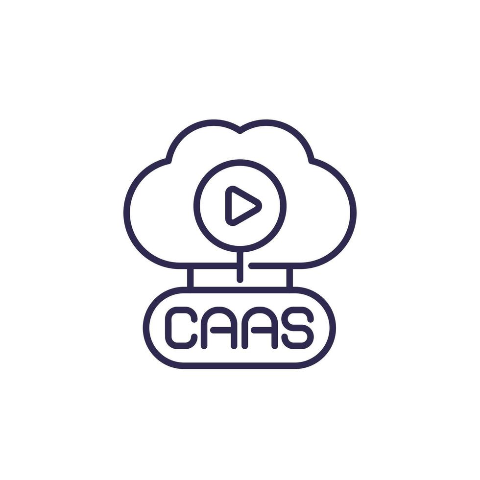 CaaS, content as a service line icon vector